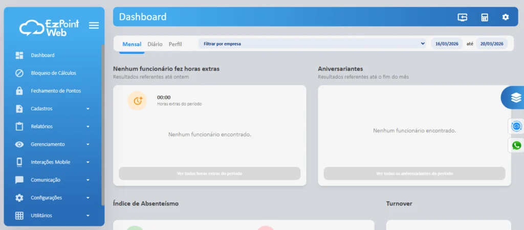 aplicativo de ponto Ezpoint com registro de jornada para equipes externas