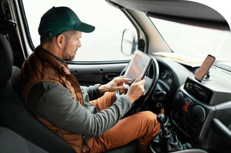 trabalhador externo motorista